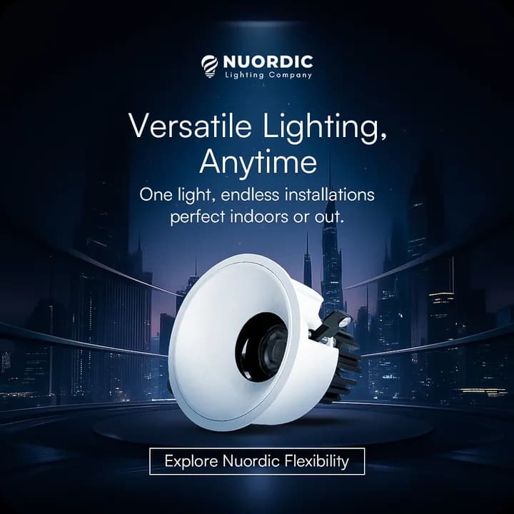 Nuordic lighting ad: Versatile Lighting, Anytime